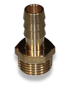 Hose nozzle brass 1/2" m